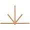 Ekena Millwork Kennewick Timber Gable Bracket, Western Red Cedar, 96"W x 60"H x 3 1/2"D x 3 1/2"F, 15/12 Pitch GBW096X60X0404KEN00SWR - alternate 1